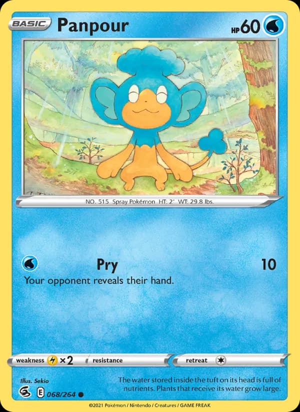 Panpour card in English