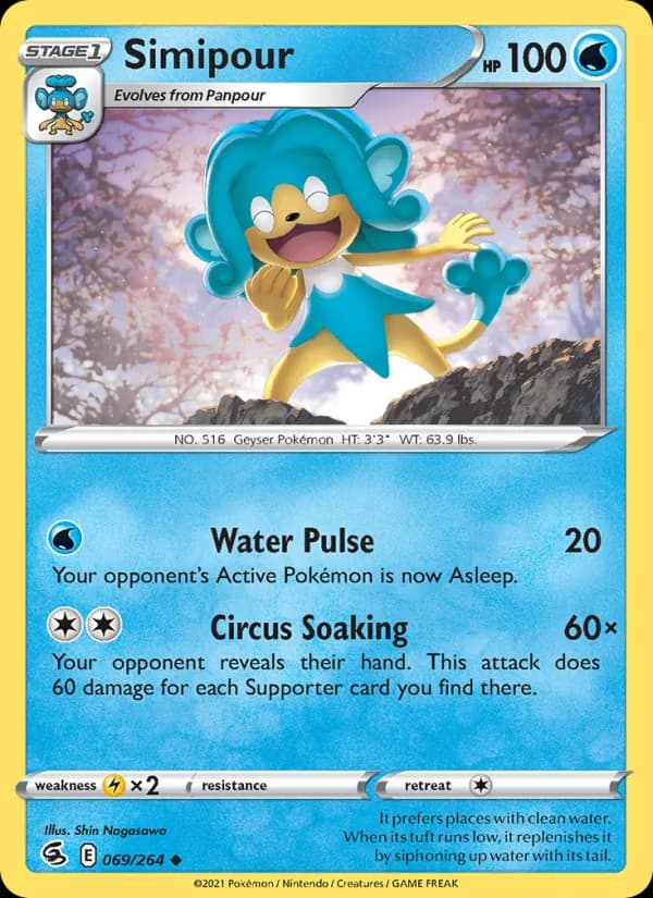 Simipour card in English