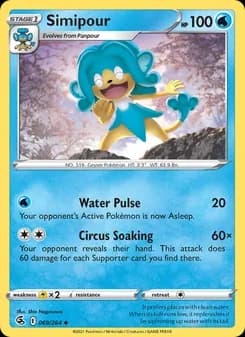 Simipour card in English