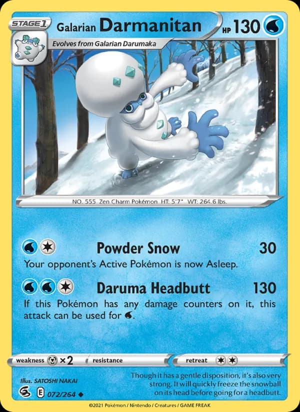 Galarian Darmanitan card in English