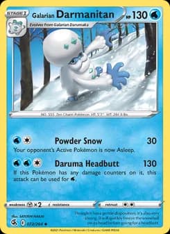 Galarian Darmanitan card in English