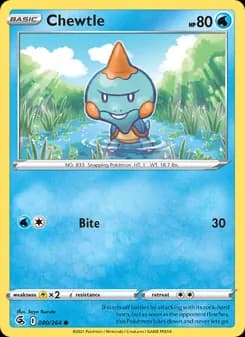 Chewtle card in English