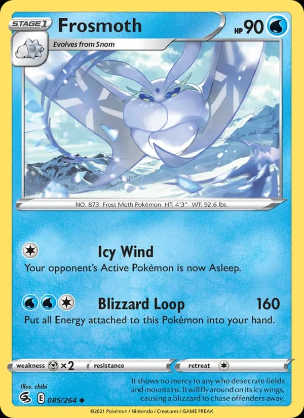 Frosmoth card in English