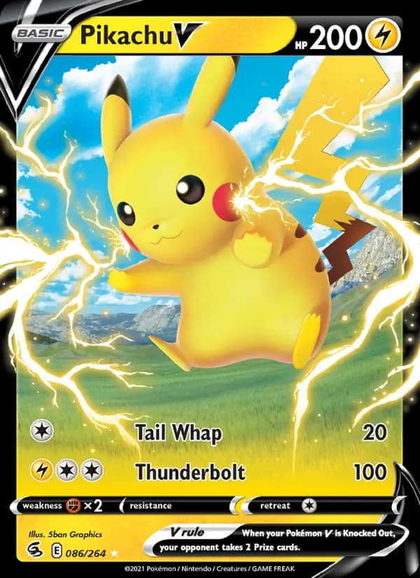 Pikachu V card in English