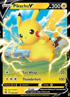 Pikachu V card in English