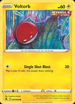 Voltorb card in English