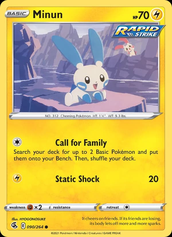 Minun card in English