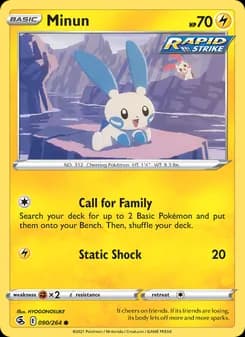 Minun card in English