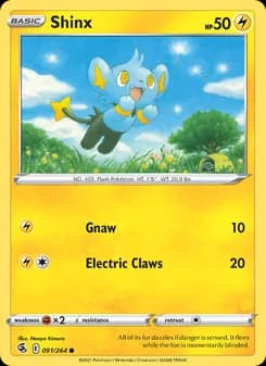 Shinx card in English
