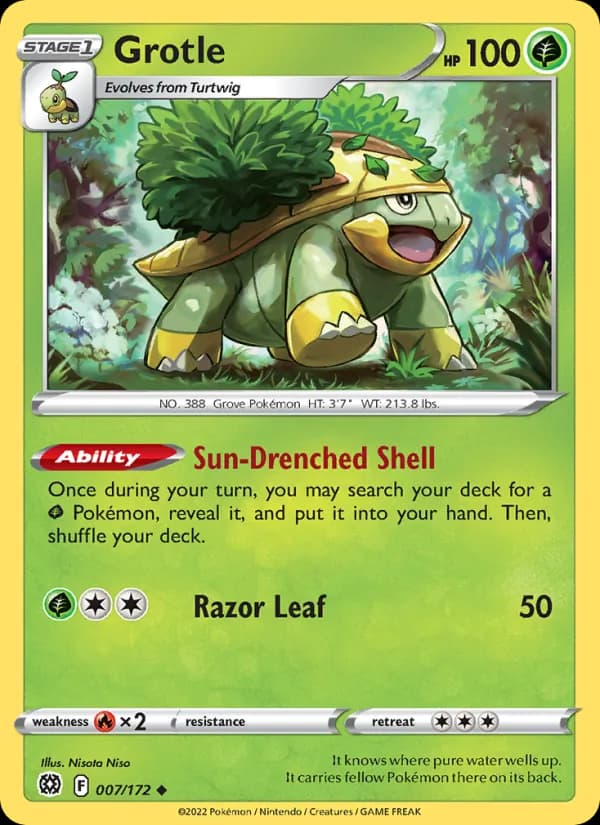 Grotle card in English