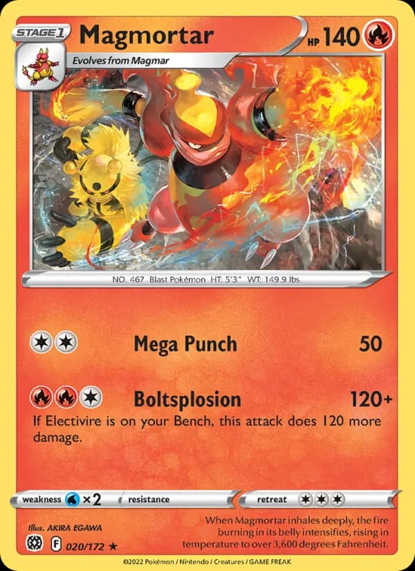 Magmortar card in English
