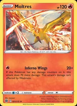 Moltres card in English