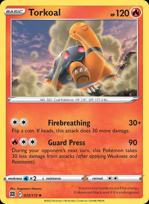 Torkoal card in English