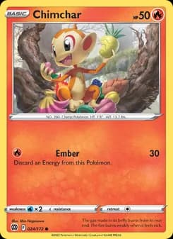 Chimchar card in English