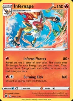 Infernape card in English