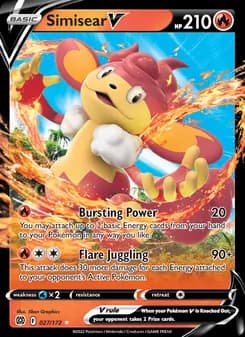 Simisear V card in English