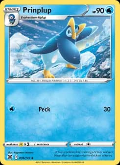 Prinplup card in English