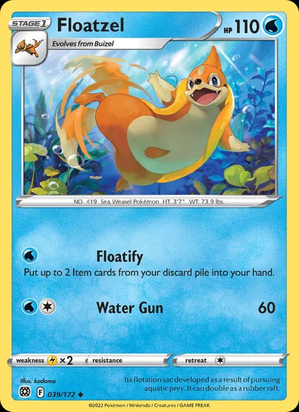 Floatzel card in English