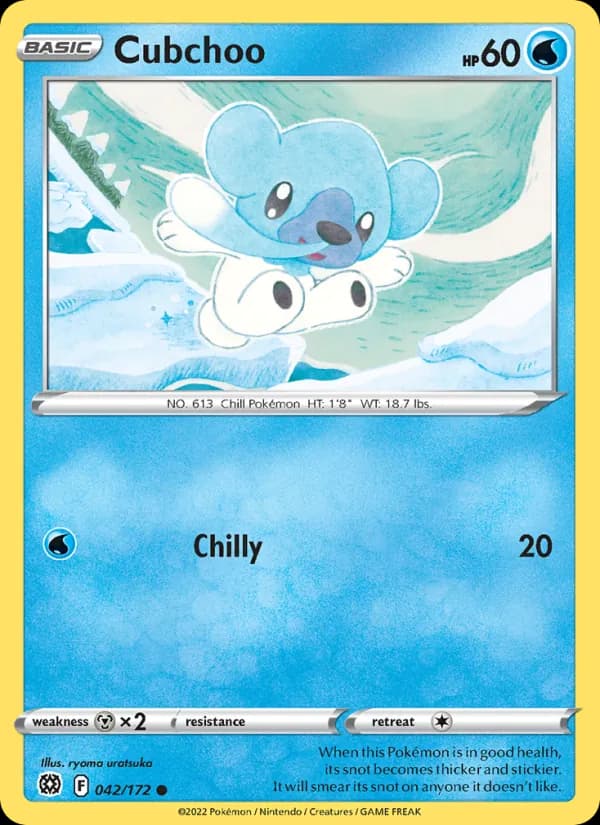 Cubchoo card in English