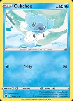 Cubchoo card in English
