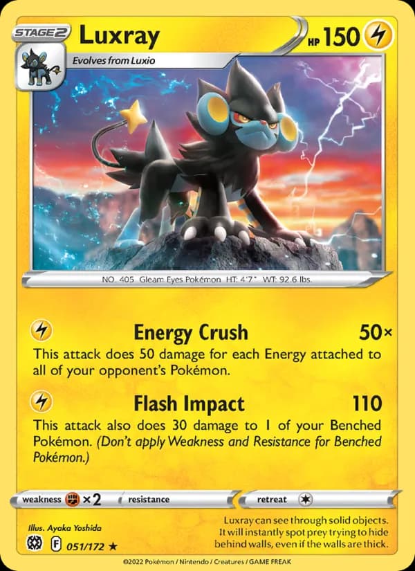 Luxray card in English