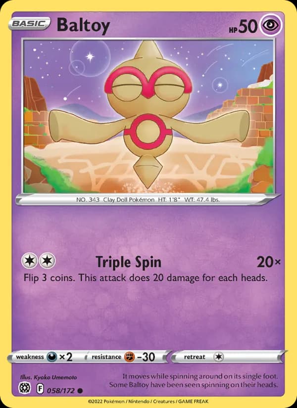 Baltoy card in English