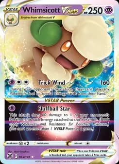 Whimsicott VSTAR card in English