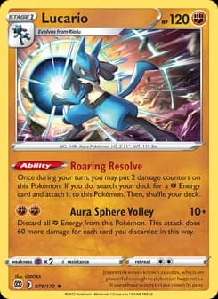 Lucario card in English