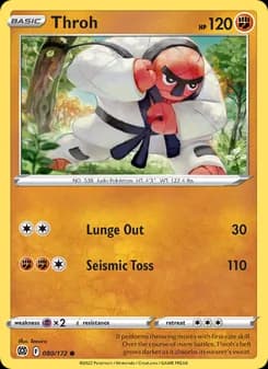 Throh card in English