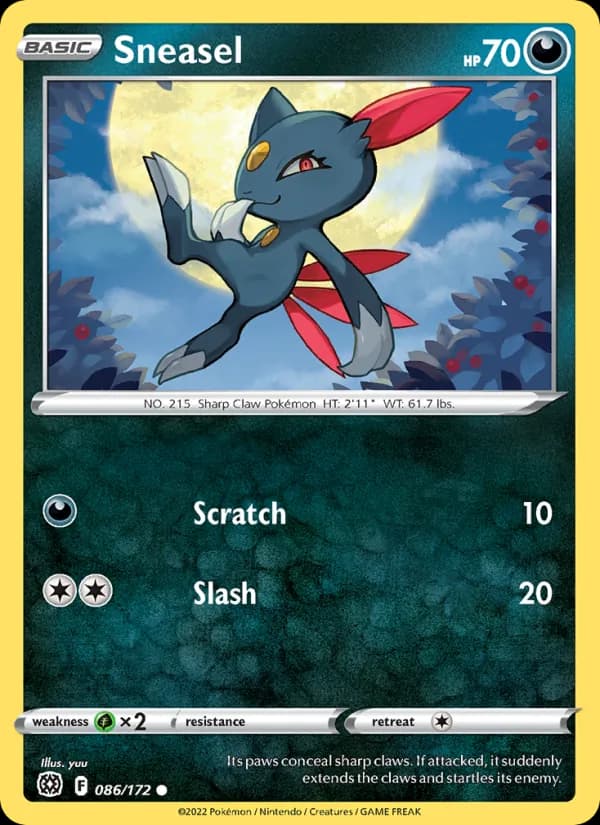 Sneasel card in English