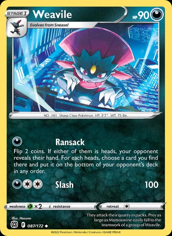 Weavile card in English