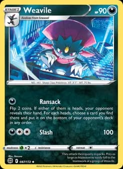 Weavile card in English