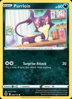 Purrloin card in English