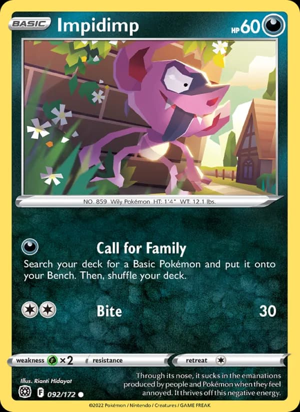Impidimp card in English