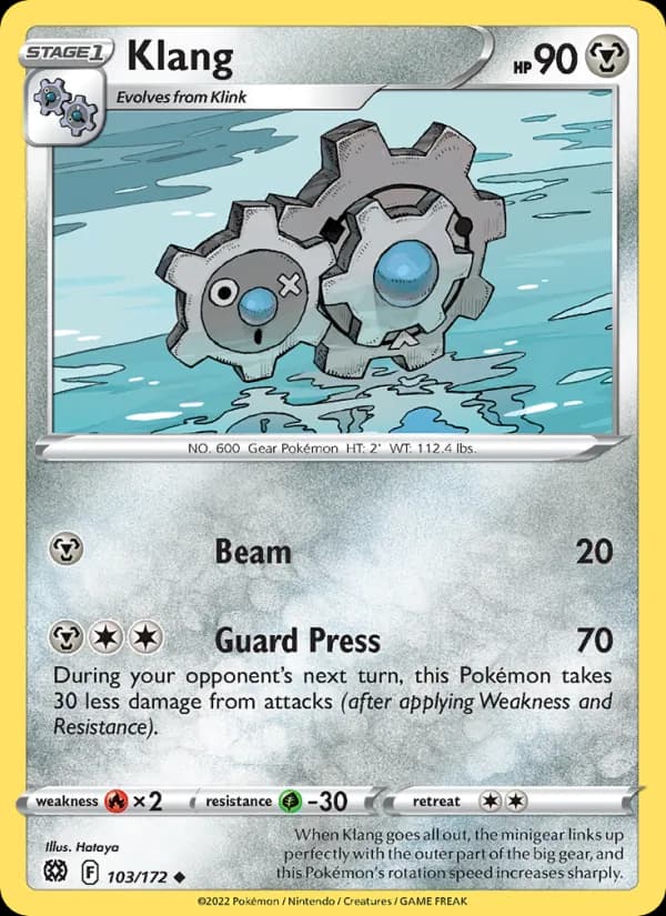 Klang card in English