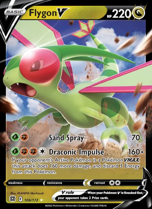 Flygon V card in English