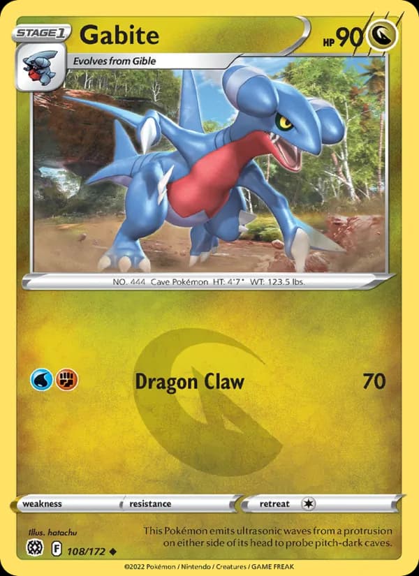 Gabite card in English
