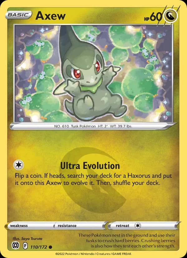 Axew card in English