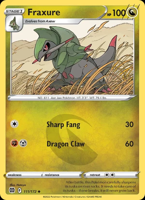 Fraxure card in English