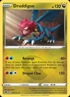 Druddigon card in English
