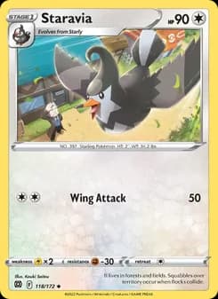 Staravia card in English