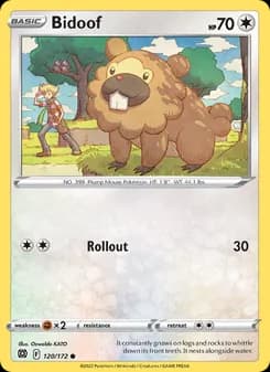 Bidoof card in English