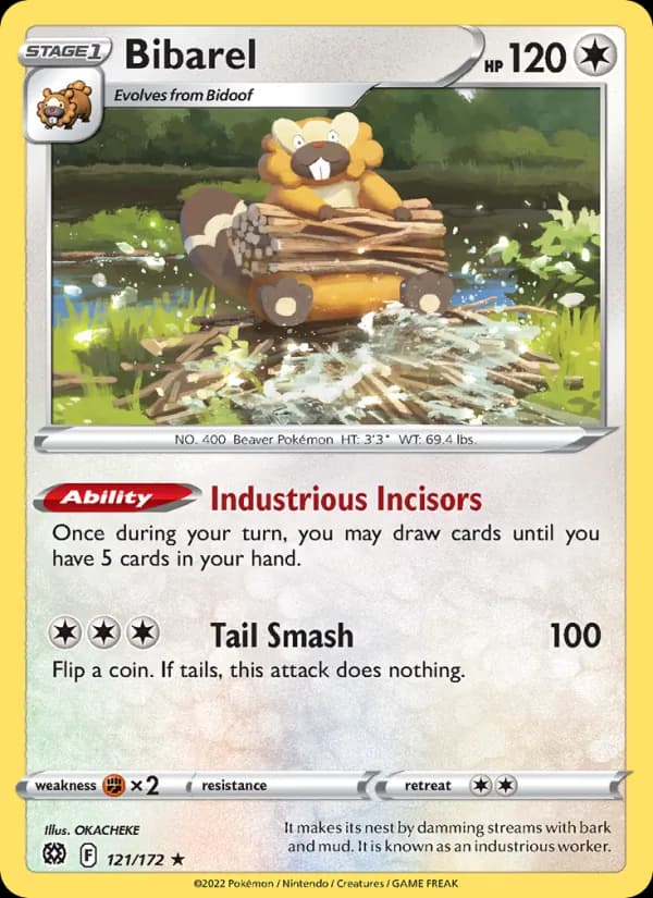 Bibarel card in English