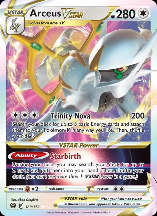 Arceus VSTAR card in English