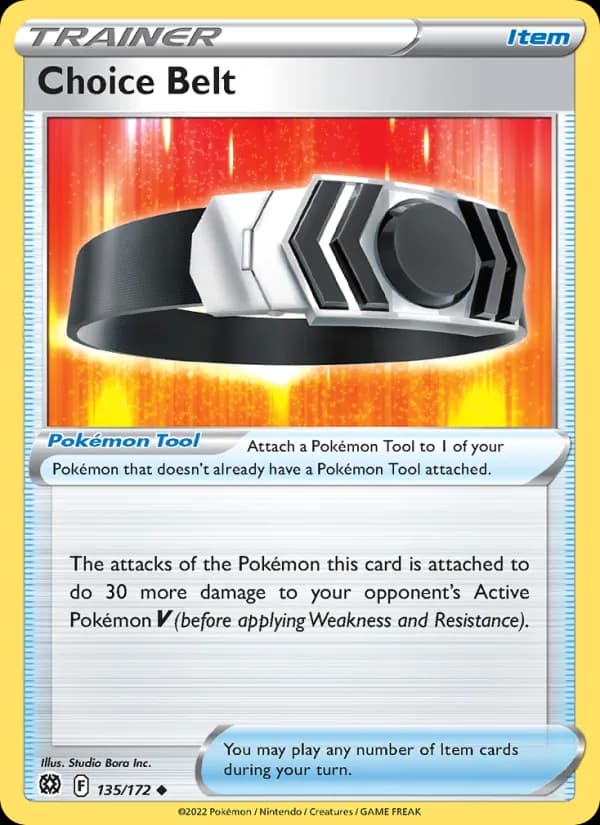 Choice Belt card in English