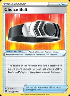 Choice Belt card in English
