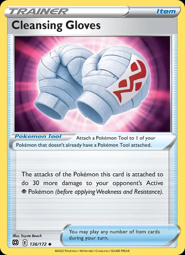 Cleansing Gloves card in English