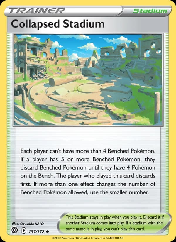 Collapsed Stadium card in English