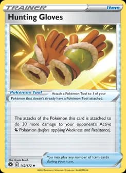 Hunting Gloves card in English