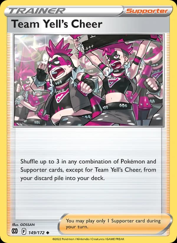 Team Yell's Cheer card in English